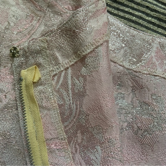 Vintage 1950s-1960s Metallic Floral Sleeveless Cocktail Dress - Picture 12 of 12